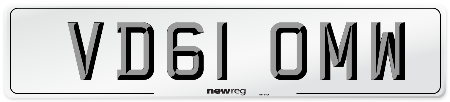 VD61 OMW Number Plate from New Reg